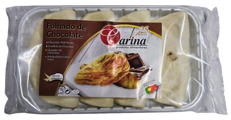 Schokolade in Blätterteig