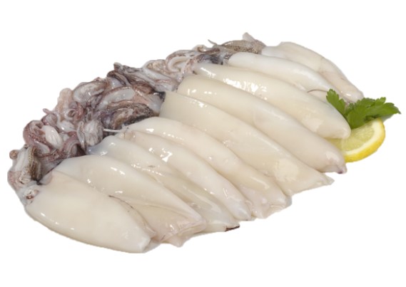 Tintenfisch sauber